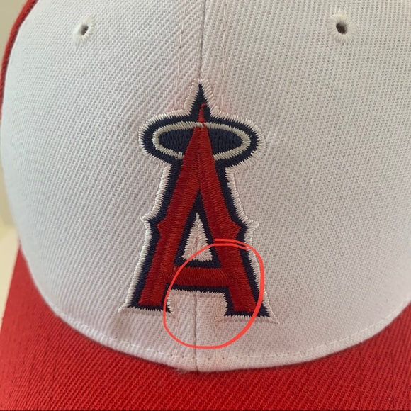✅ Angels Baseball Red White Blue Hat NWOT B#26 - Picture 4 of 10
